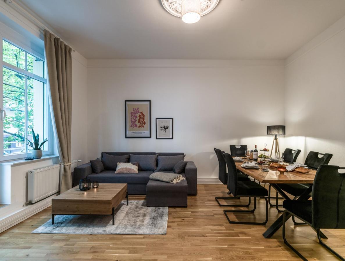 Hochwertige Altbauwohnung Im Modernen Stil In Wiesbaden - Kueche - Terrasse - Wlan - Zentral Dış mekan fotoğraf