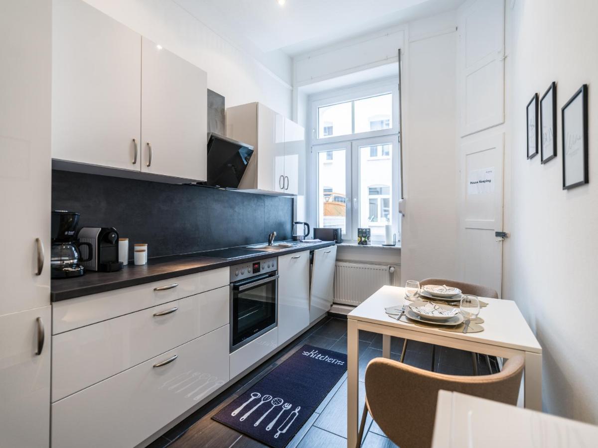Hochwertige Altbauwohnung Im Modernen Stil In Wiesbaden - Kueche - Terrasse - Wlan - Zentral Dış mekan fotoğraf