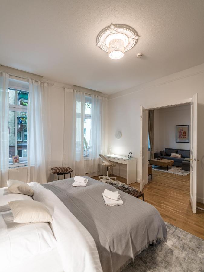 Hochwertige Altbauwohnung Im Modernen Stil In Wiesbaden - Kueche - Terrasse - Wlan - Zentral Dış mekan fotoğraf