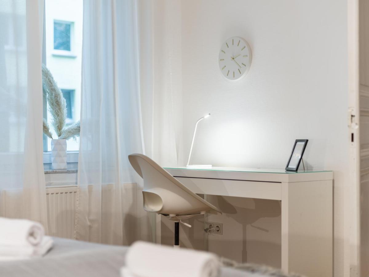Hochwertige Altbauwohnung Im Modernen Stil In Wiesbaden - Kueche - Terrasse - Wlan - Zentral Dış mekan fotoğraf